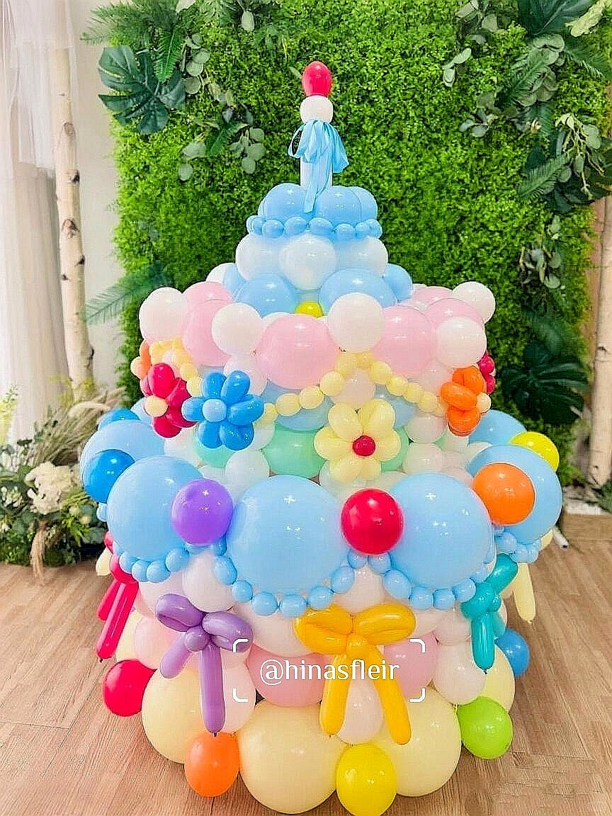 🎂 Balloon Cake Setup – The Showstopper Centerpiece