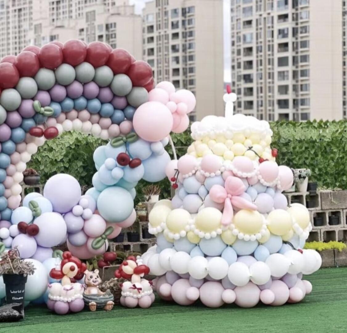 🎂 Balloon Cake Setup – The Showstopper Centerpiece