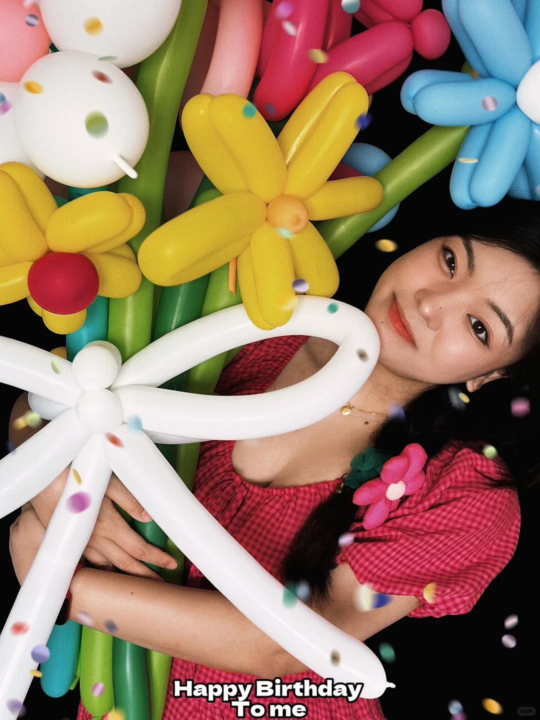 Confetti Bloom – Colorful Celebration Balloon Bouquet
