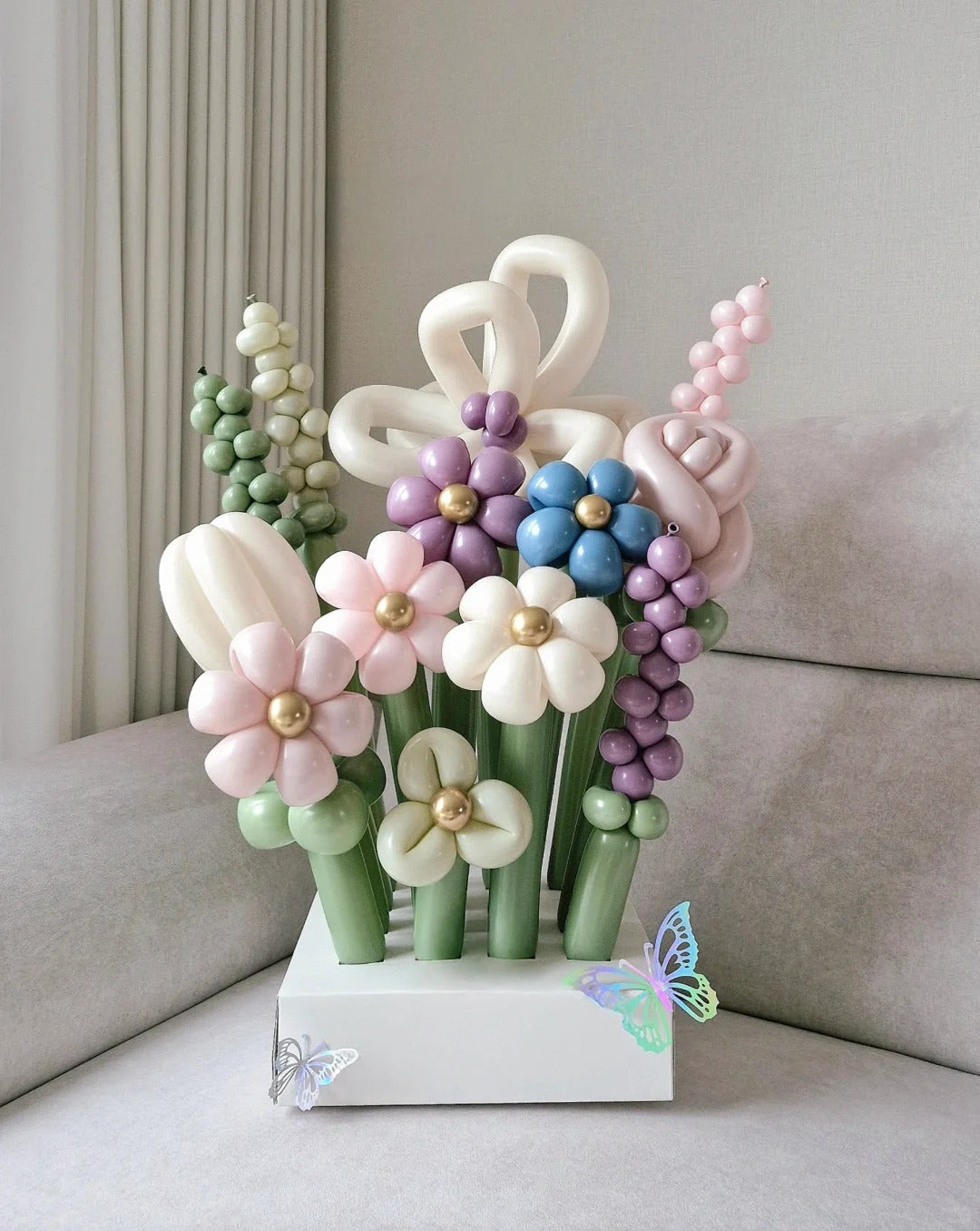 Petite Garden Box – Balloon Flower Arrangement