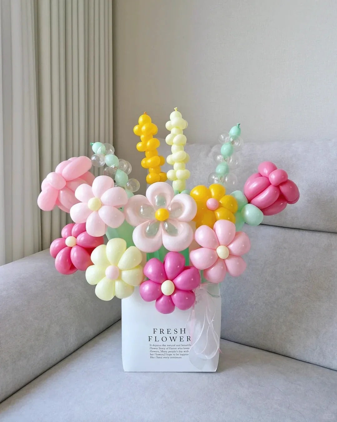 Petite Garden Box – Balloon Flower Arrangement