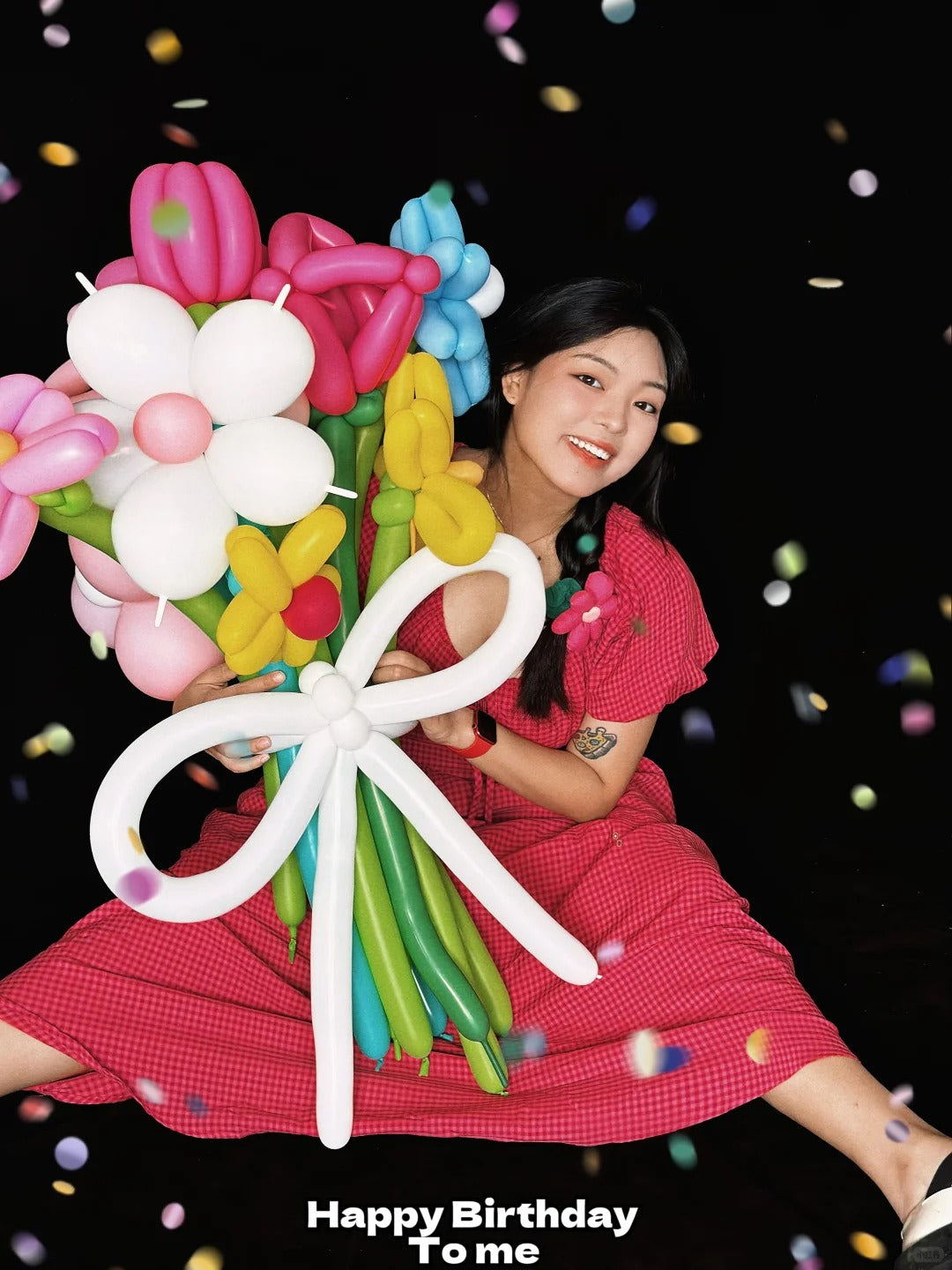 Confetti Bloom – Colorful Celebration Balloon Bouquet