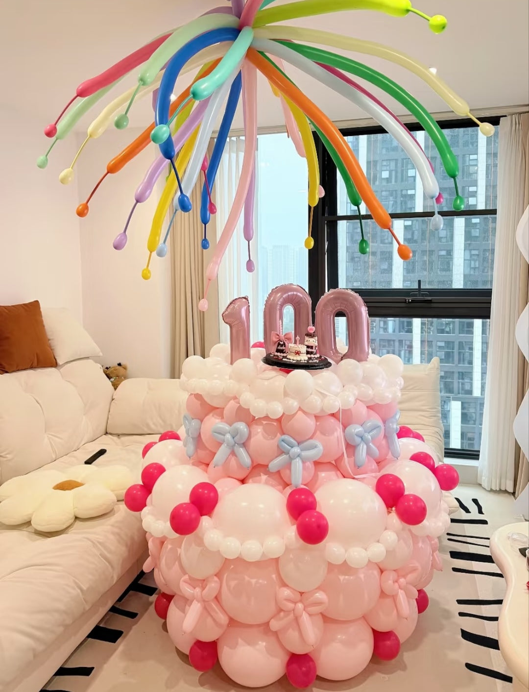 🎂 Balloon Cake Setup – The Showstopper Centerpiece