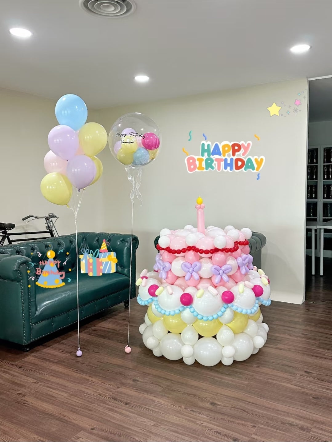 🎂 Balloon Cake Setup – The Showstopper Centerpiece