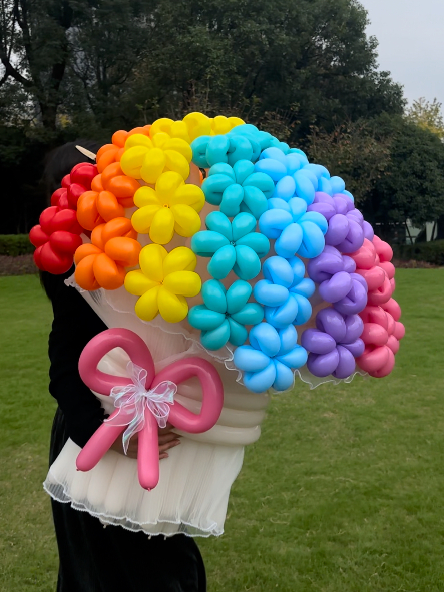 🌈 Giant XL Rainbow Daisy Symphony – 49-Stem [Standard]